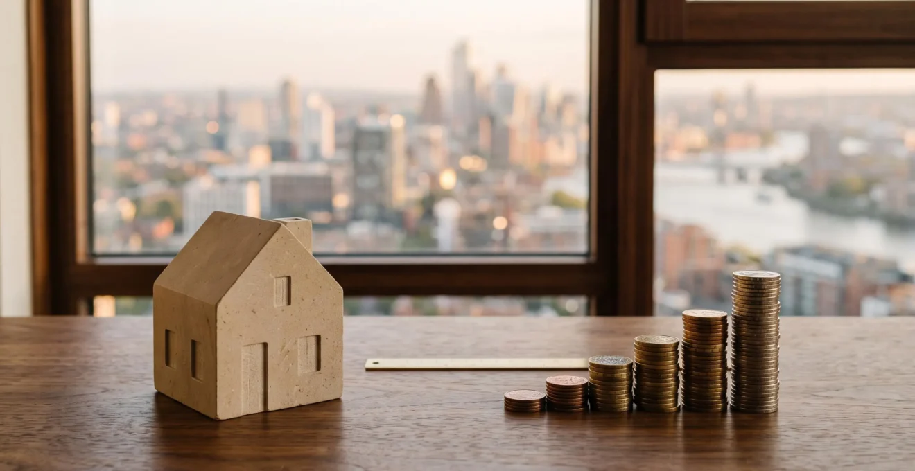 Illustration symbolisant la construction d'un complément de revenu mensuel grâce à l'immobilier locatif et aux placements financiers