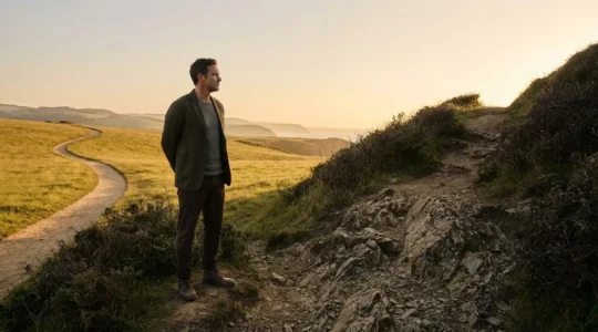 Illustration symbolique d'un chemin de vie représentant la préparation anticipée de la retraite